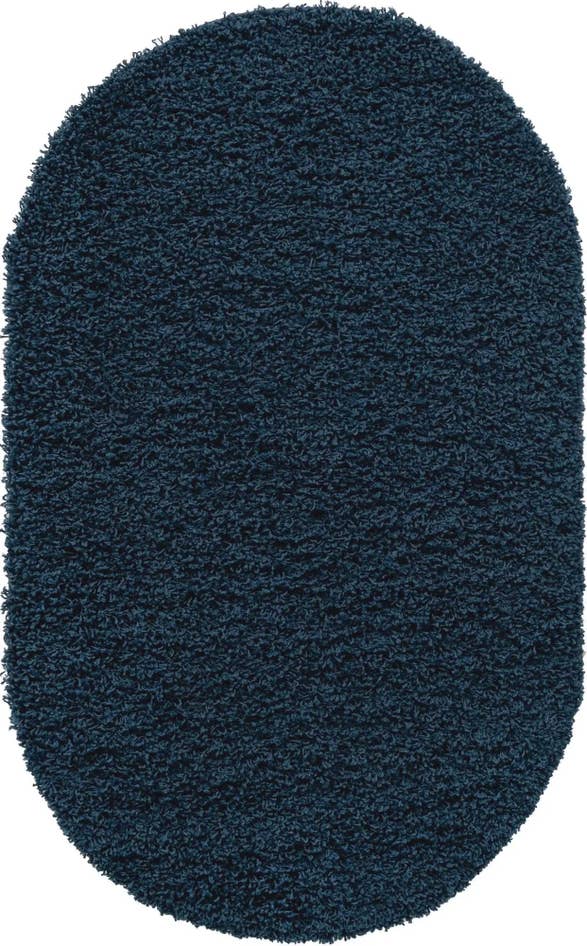 Detail image of 3' x 5' 3 Solid Shag Oval Rug