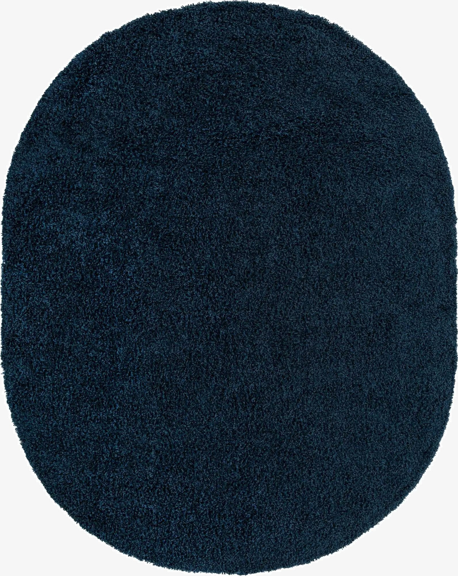7' 10 x 10' Solid Shag Oval Rug