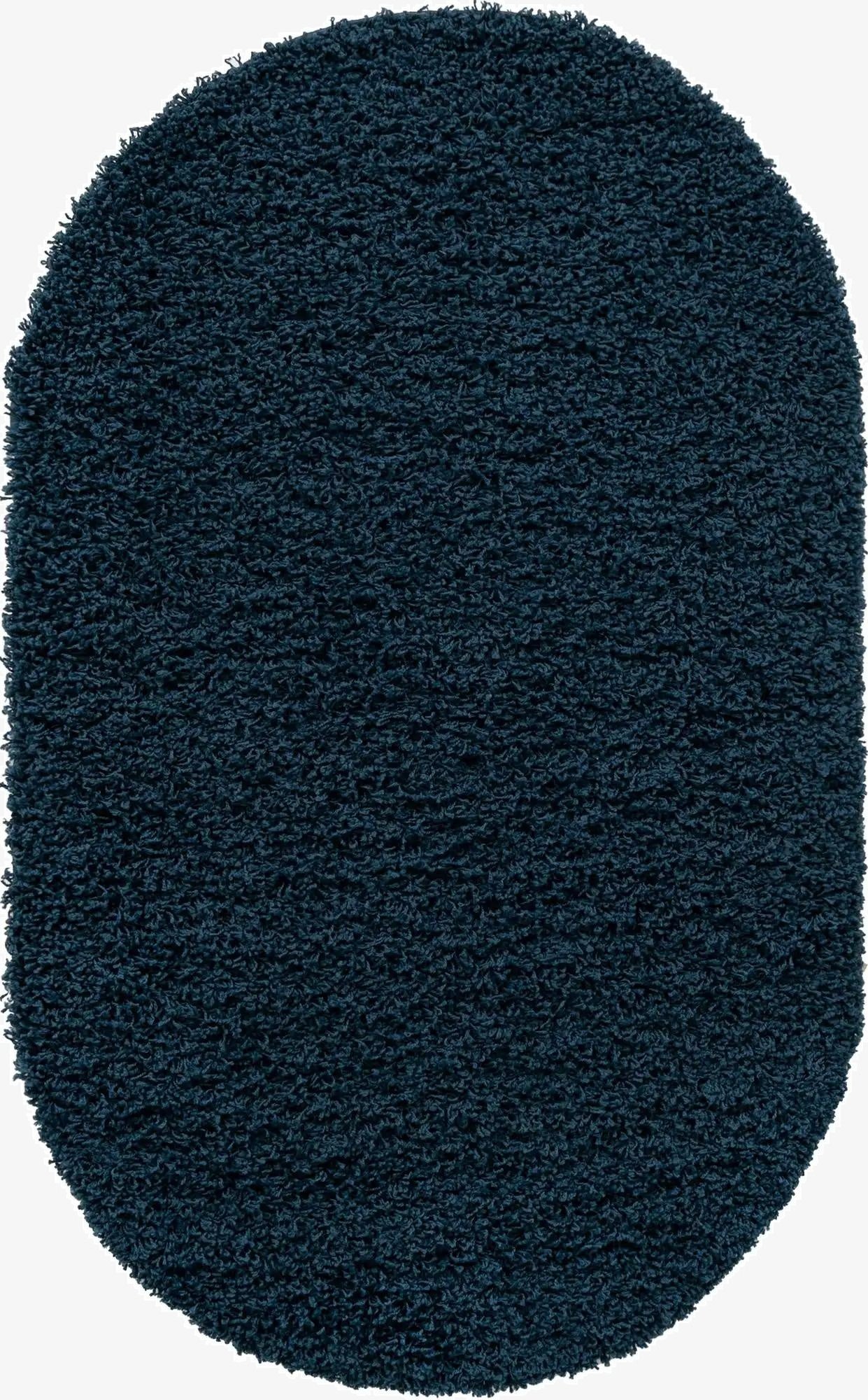 Primary image 3' x 5' 3 Solid Shag Oval Rug