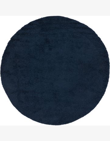 8' 2 x 8' 2 Solid Shag Round Rug