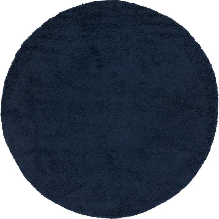 8' 2 x 8' 2 Solid Shag Round Rug