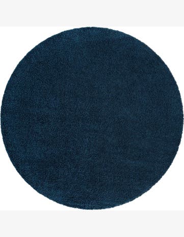 12' x 12' Solid Shag Round Rug