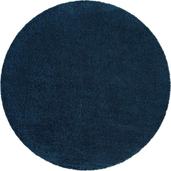 12' x 12' Solid Shag Round Rug
