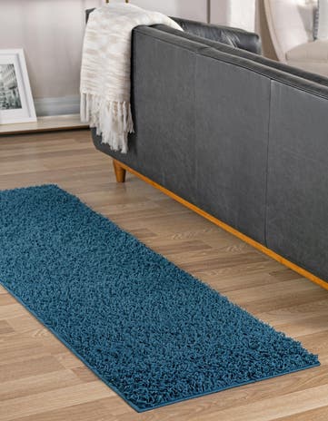 2' x 6' Comfort Solid Shag Runner Rug