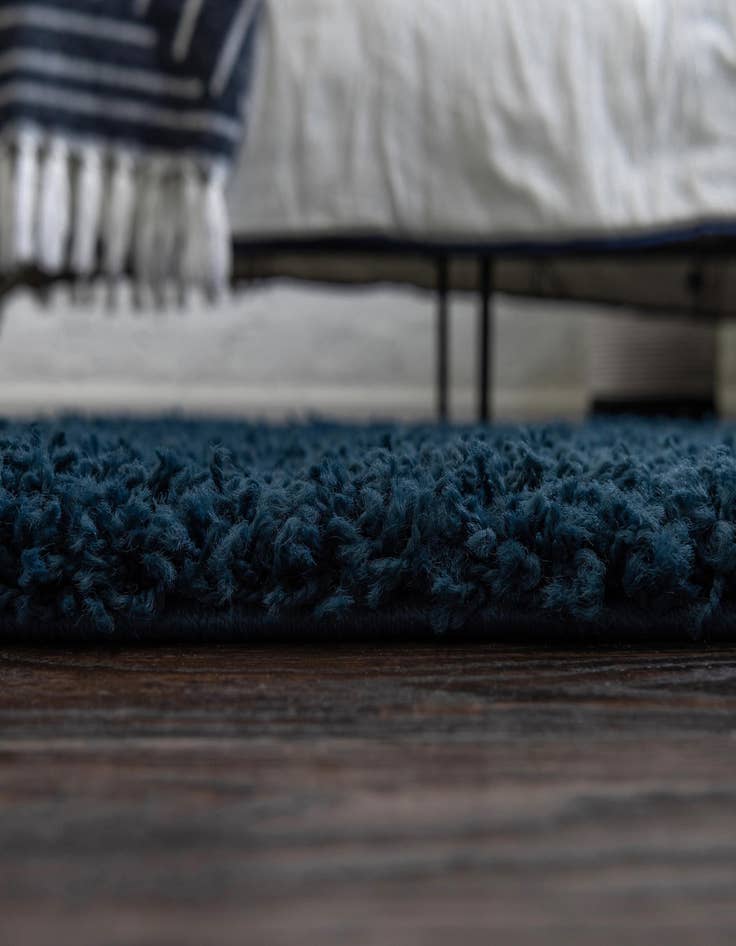 Detail image of 2' 7 x 16' 5 Solid Shag Runner Rug