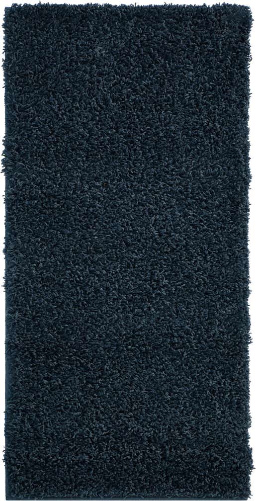2' x 4' Solid Shag Runner Rug