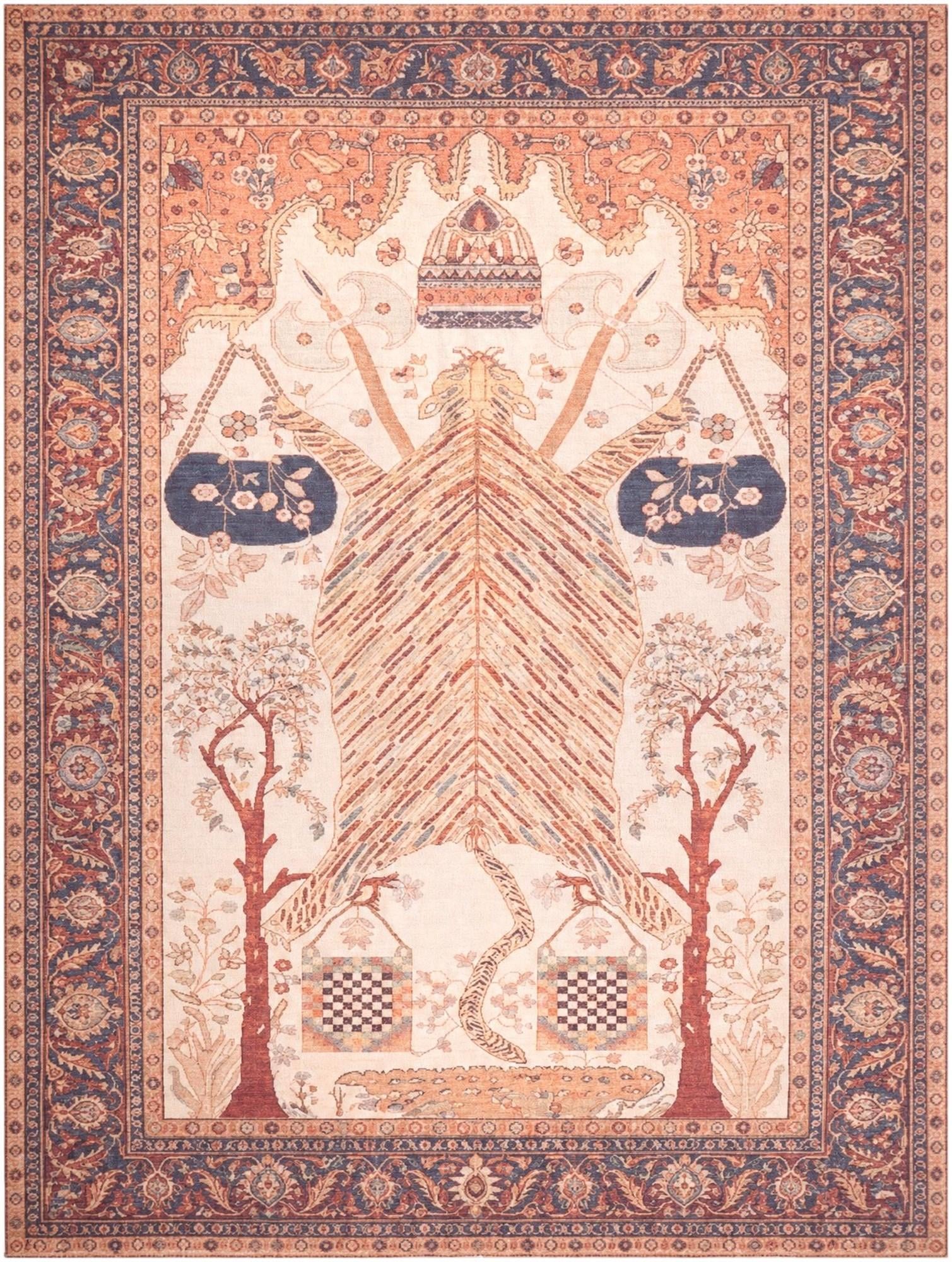 Scanlon · Border rug, cream and rust red