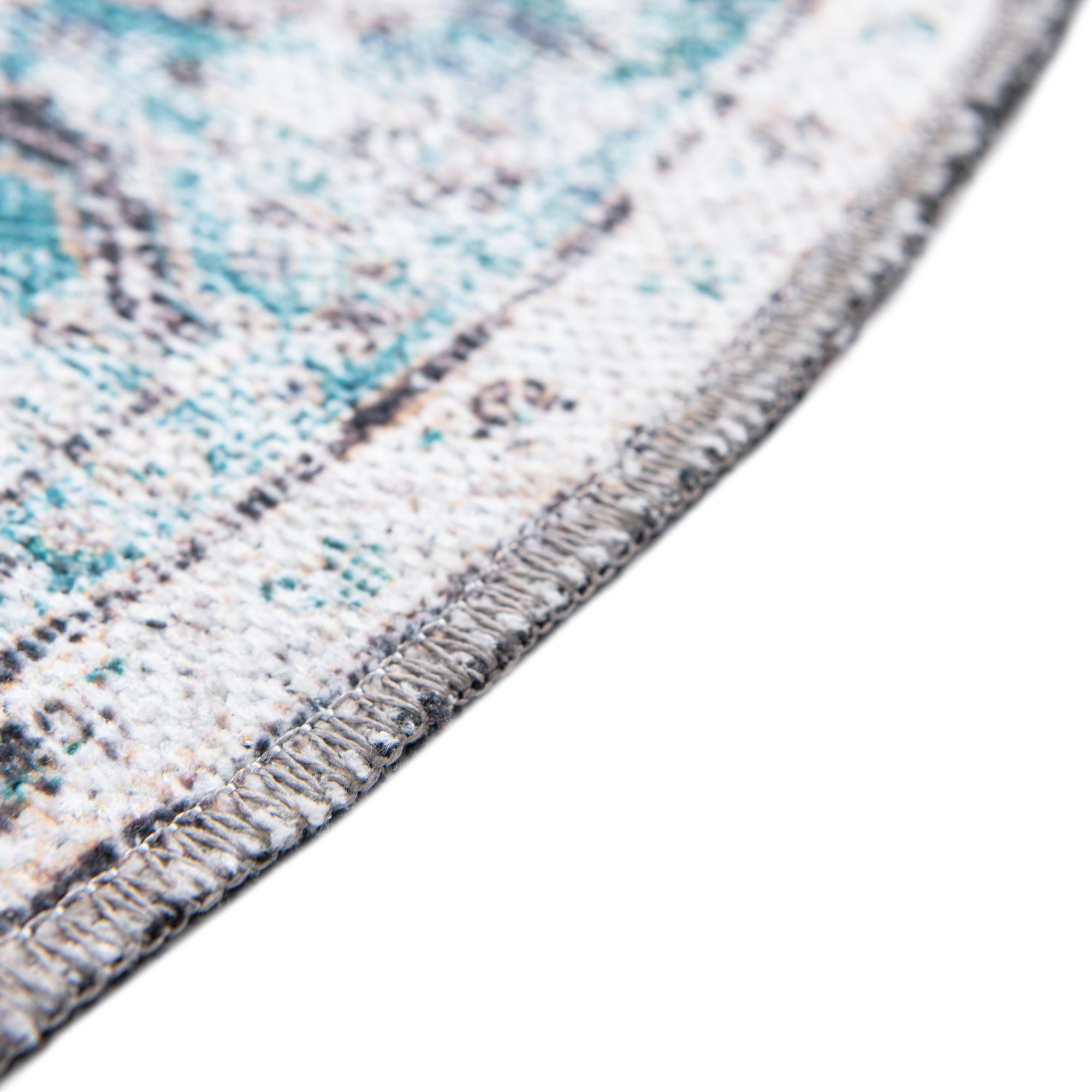 4' x 4' Washable Yara Round Rug