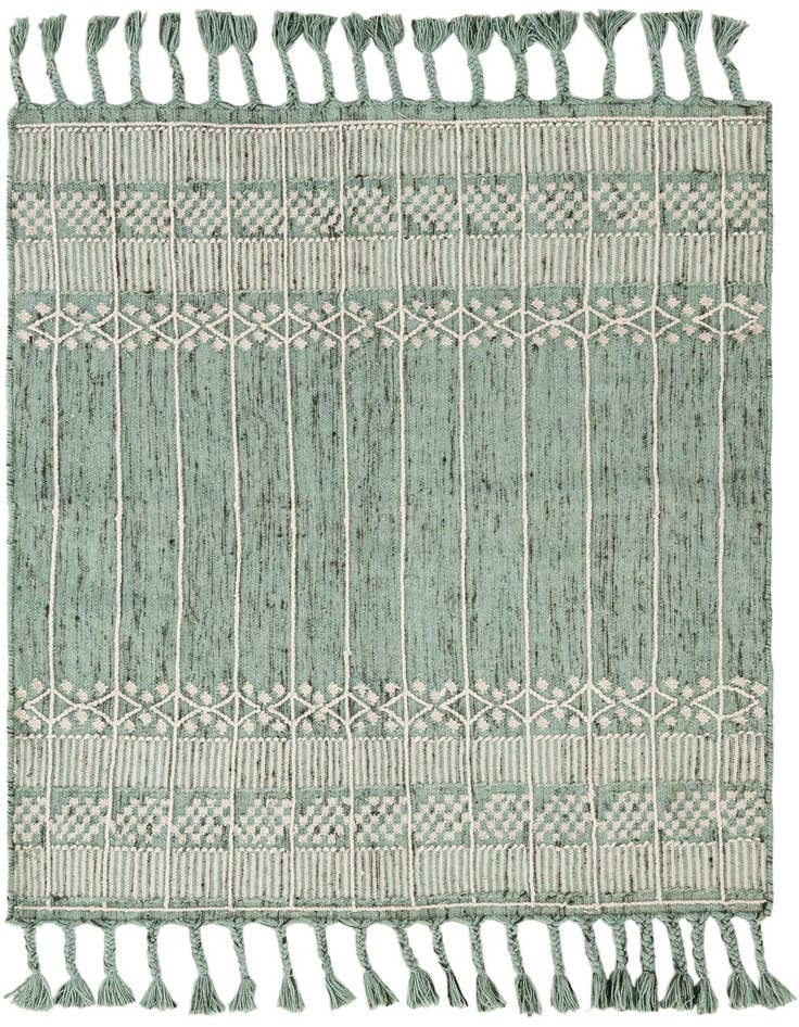 Detail image of 4' 1 x 6' 1 Easy-Clean Eco Bohemian Indoor / Outdoor Rug