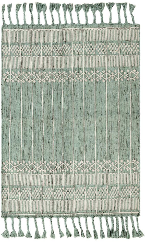 Detail image of 4' 1 x 6' 1 Easy-Clean Eco Bohemian Indoor / Outdoor Rug