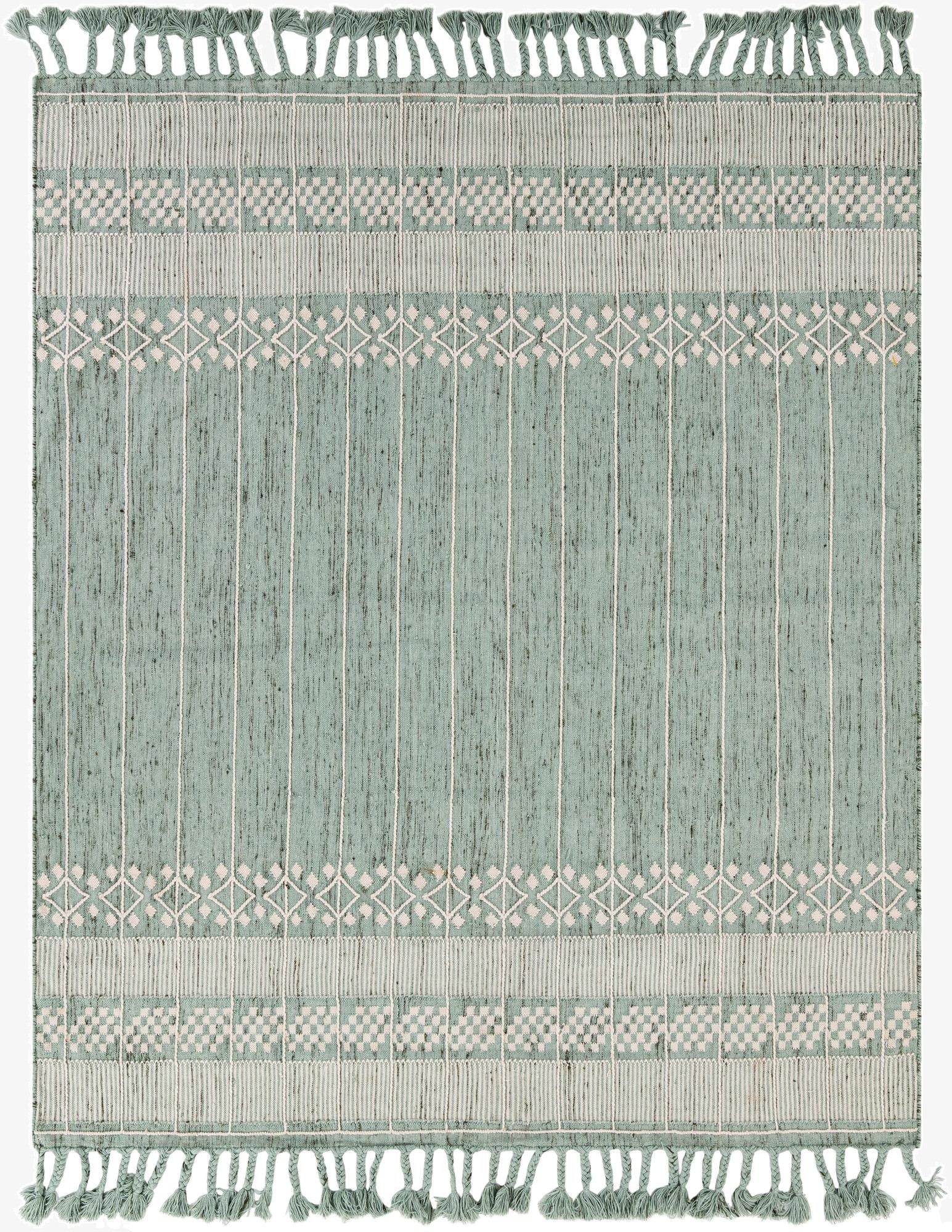 7' 10 x 10'  Washable Eco Bohemian Indoor / Outdoor Rug