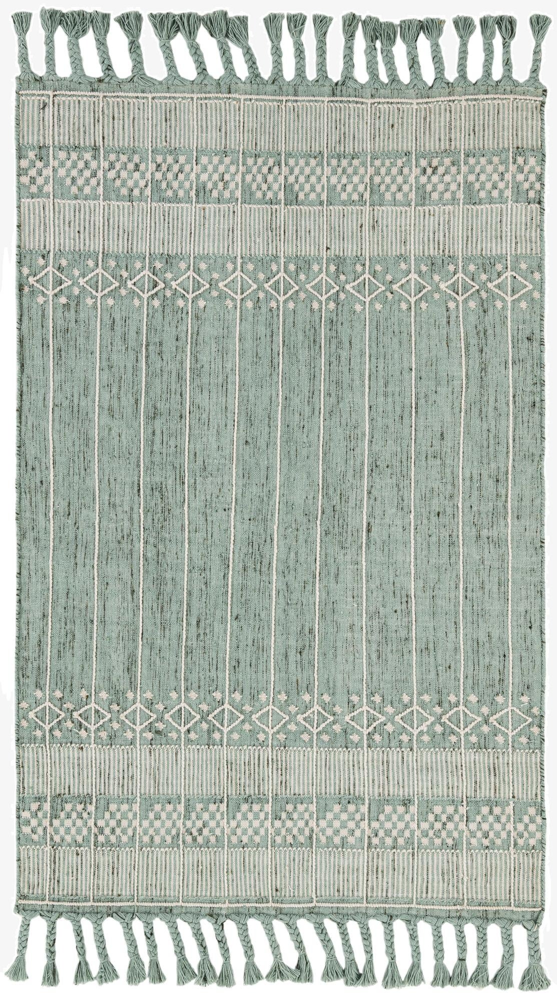 5' 1 x 8'  Washable Eco Bohemian Indoor / Outdoor Rug