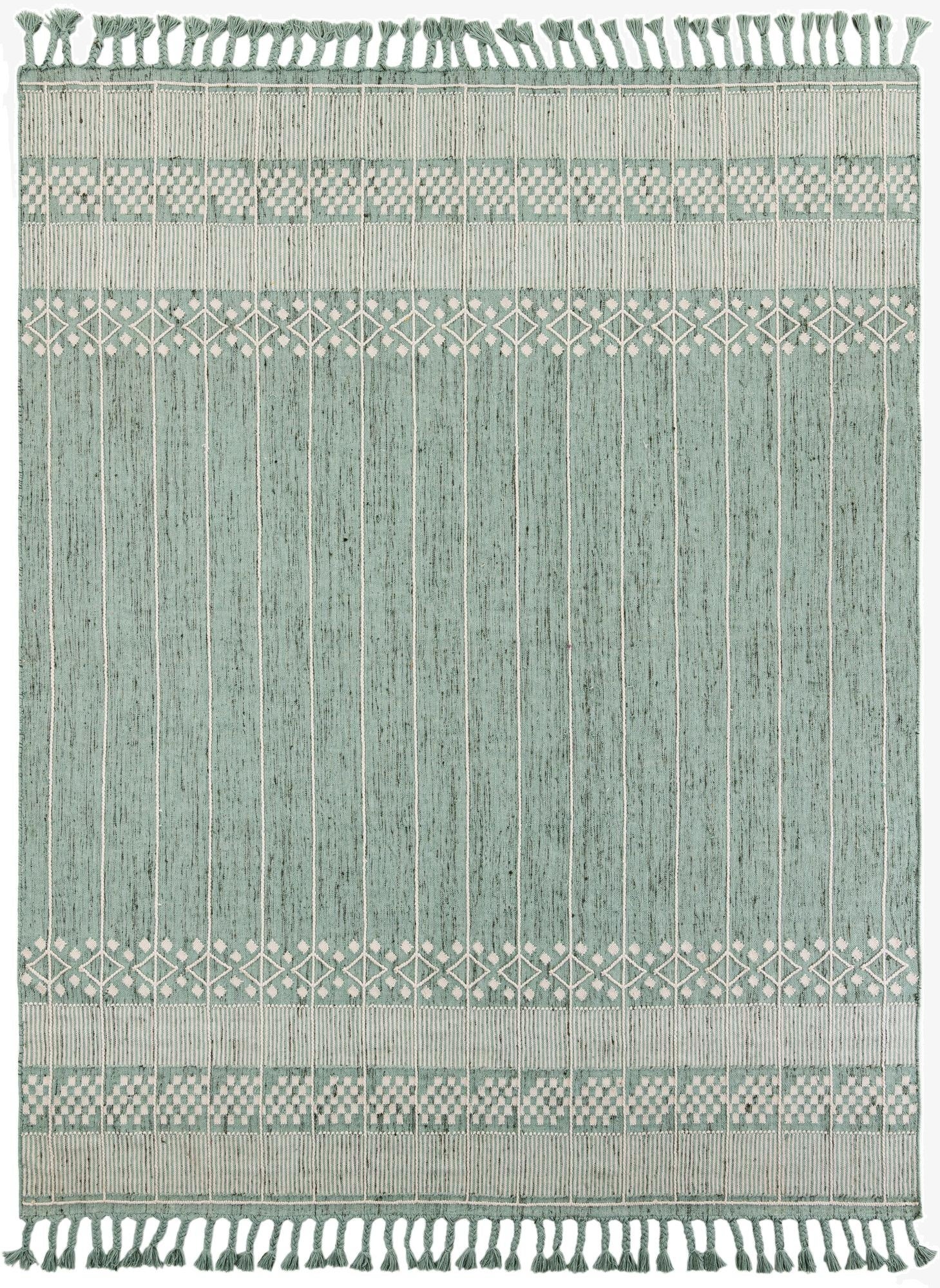 9' x 12'  Washable Eco Bohemian Indoor / Outdoor Rug