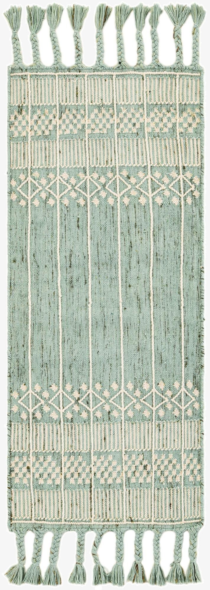 2' 2 x 5' 1  Washable Eco Bohemian Indoor / Outdoor Runner Rug