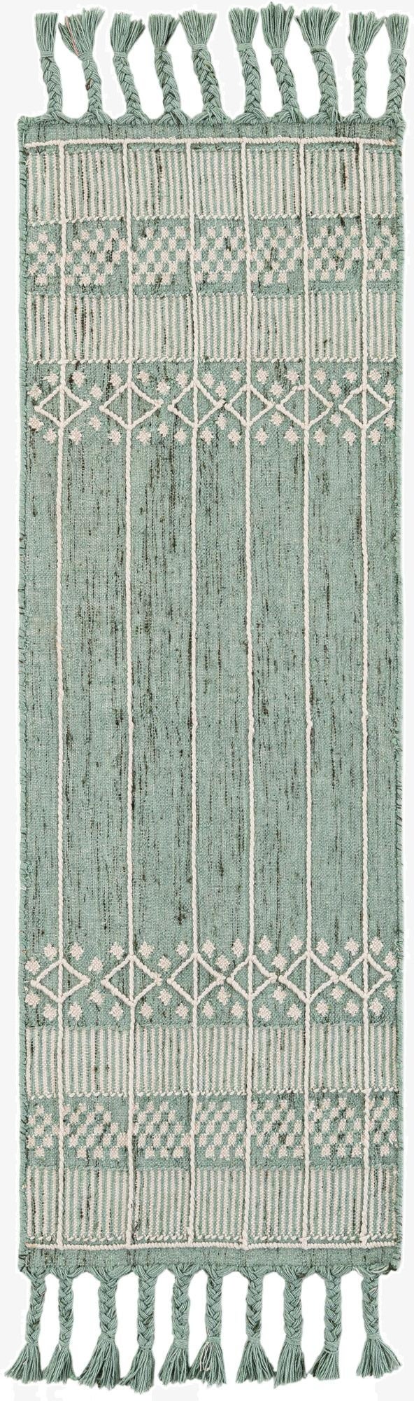2' 2 x 6' 7  Washable Eco Bohemian Indoor / Outdoor Runner Rug