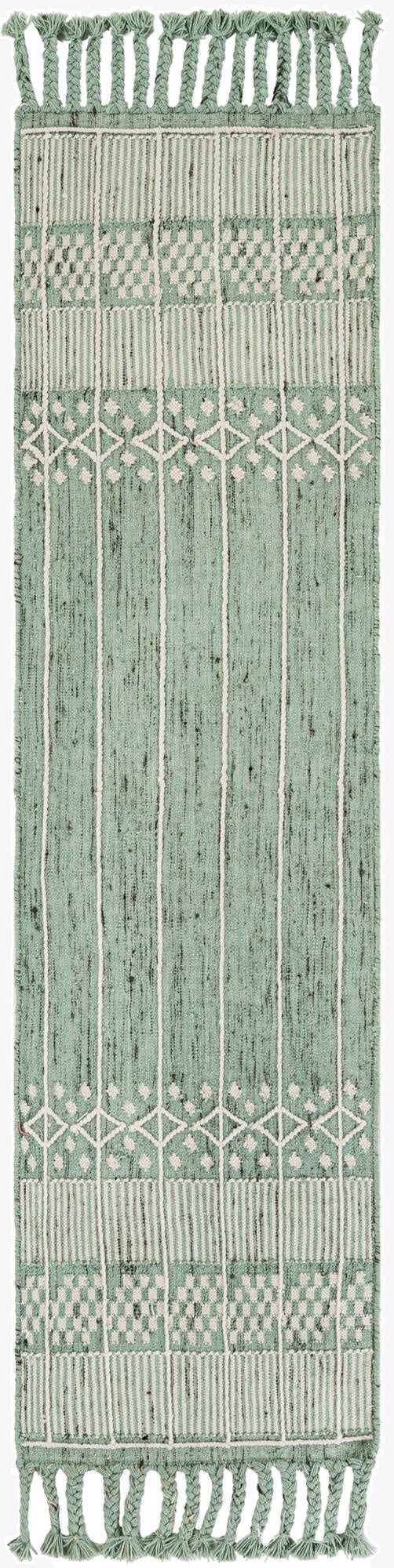 2' 2 x 8' 2  Washable Eco Bohemian Indoor / Outdoor Runner Rug