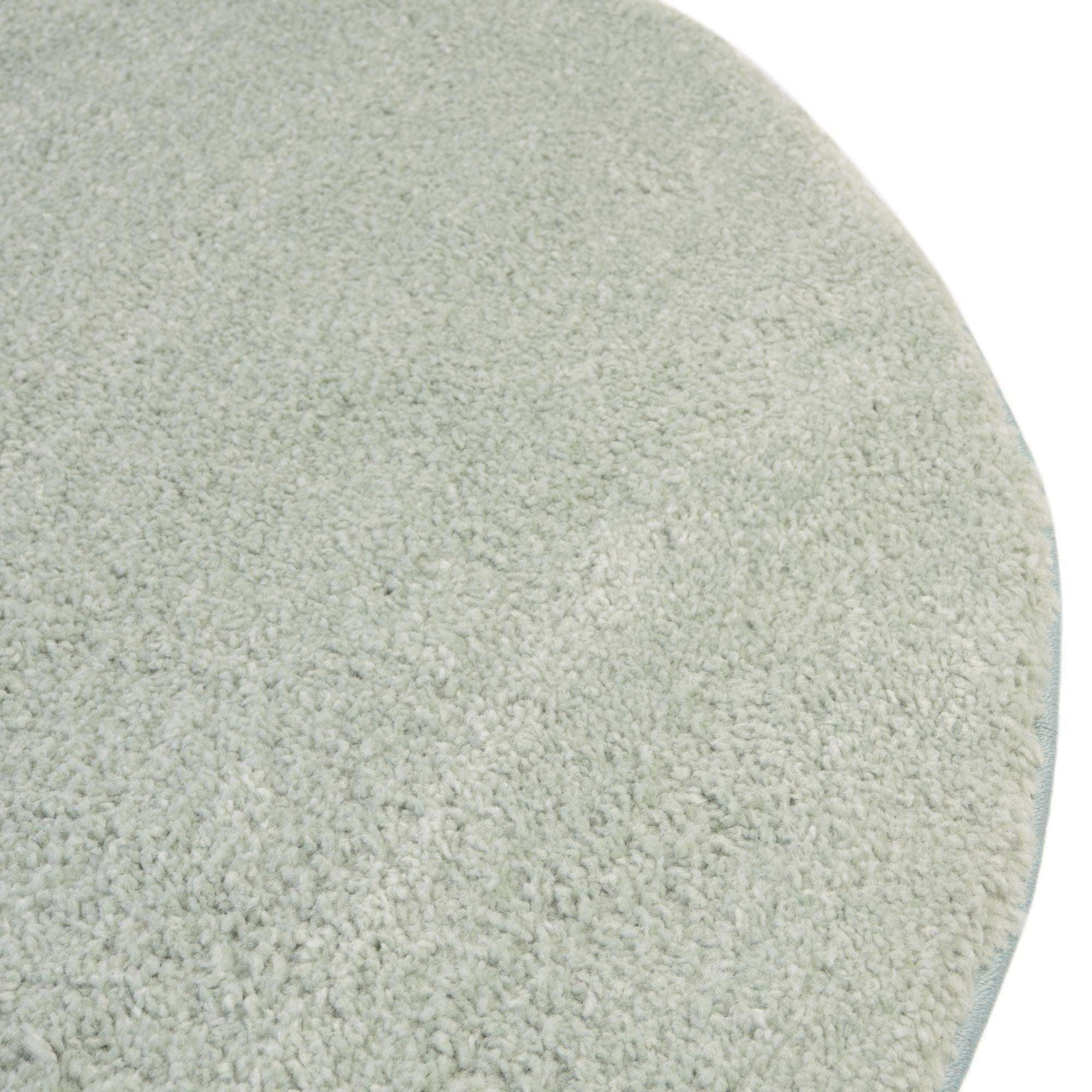 8' x 8' Solid Frieze Round Rug