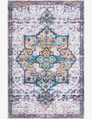 Sea Salt White Washable Renaissance Rug