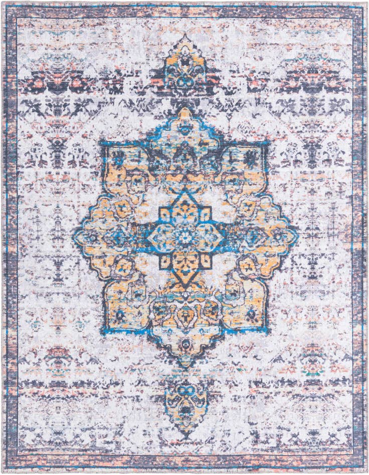 Detail image of 7' 3 x 7' 3 Washable Francesca Square Rug