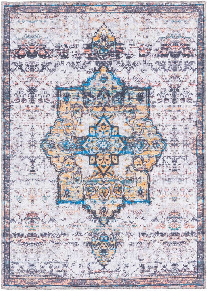5' 3 x 5' 3 Washable Francesca Square Rug