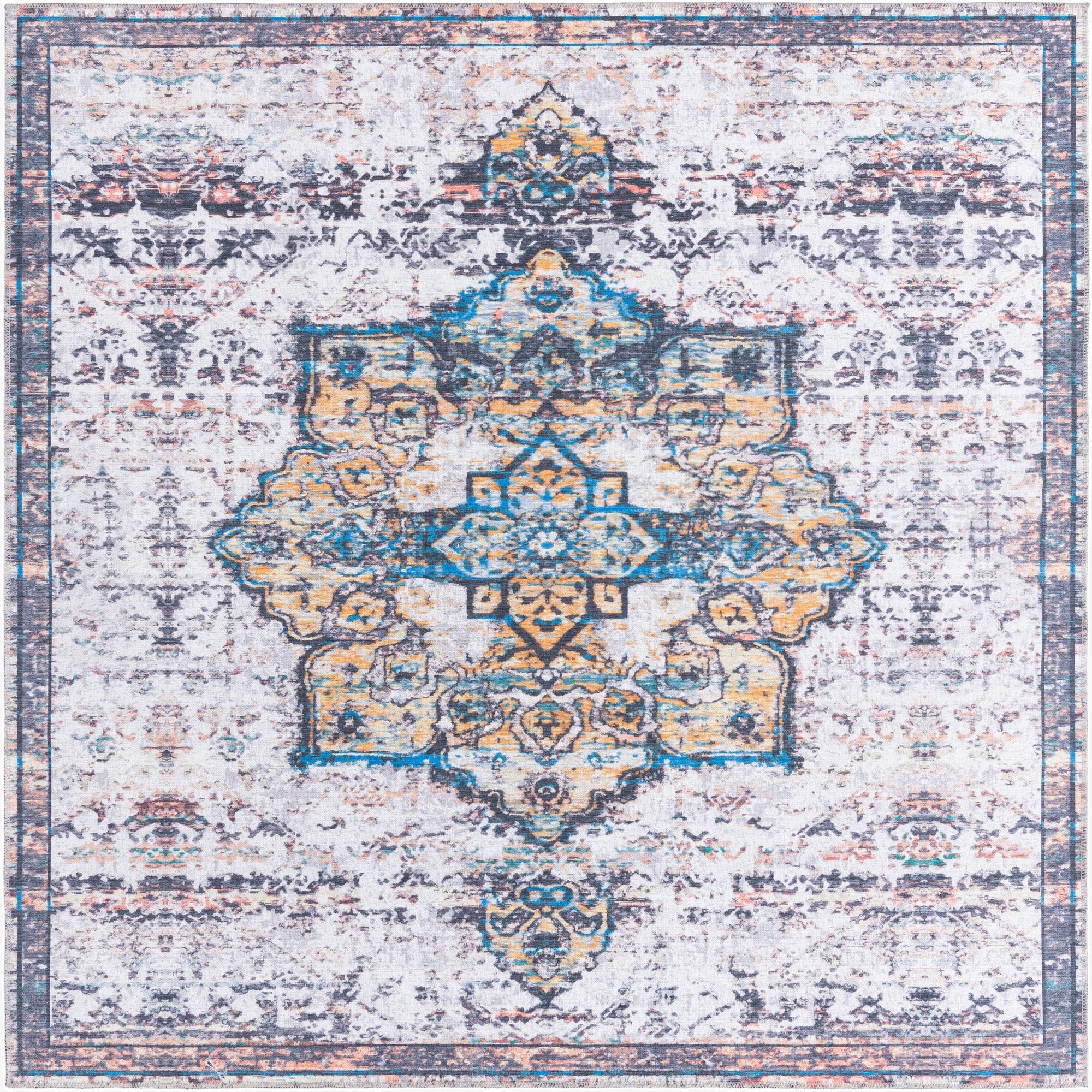 7' 10 x 7' 10 Washable Francesca Square Rug