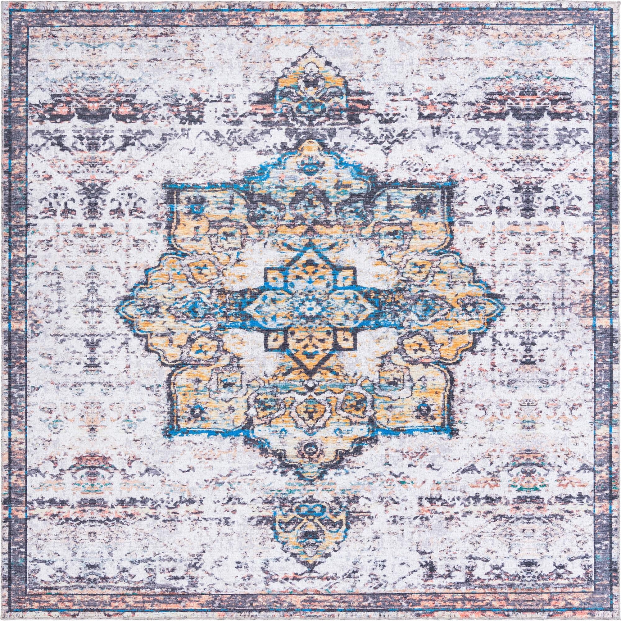 10' 6 x 10' 6 Washable Francesca Square Rug
