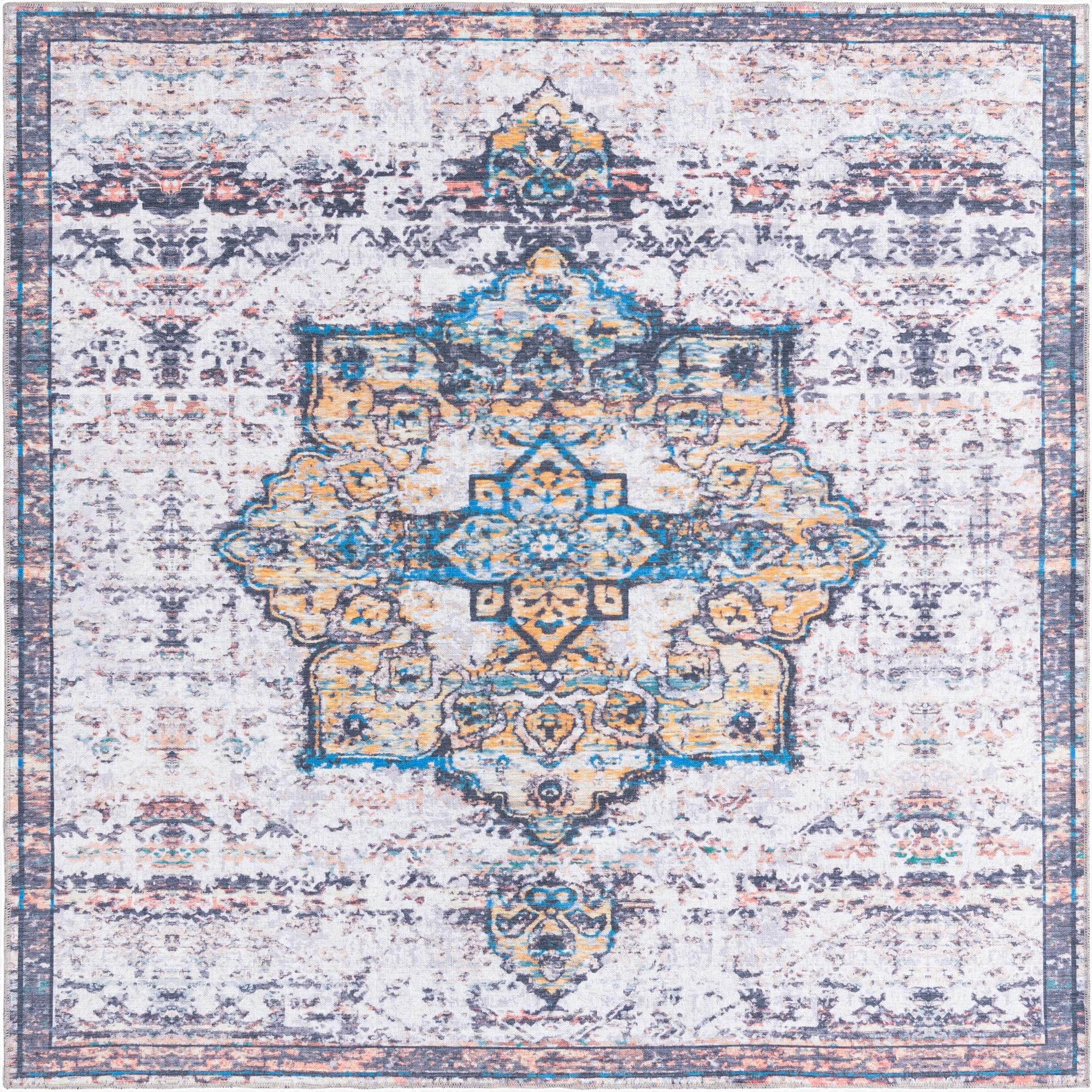 7' 3 x 7' 3 Washable Francesca Square Rug