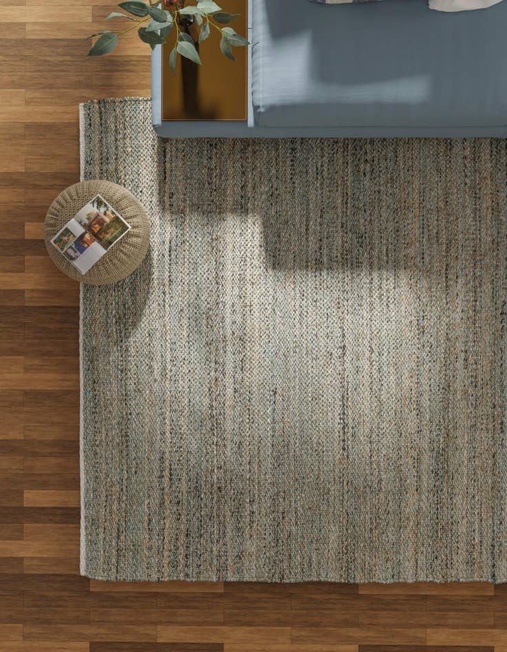 Detail image of 4' 1 x 6' 1 Hand Woven Palm Beach Jute Rug