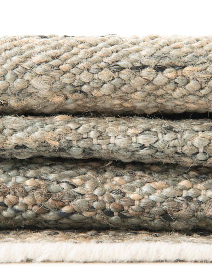 Detail image of 4' 1 x 4' 1 Hand Woven Palm Beach Jute Square Rug
