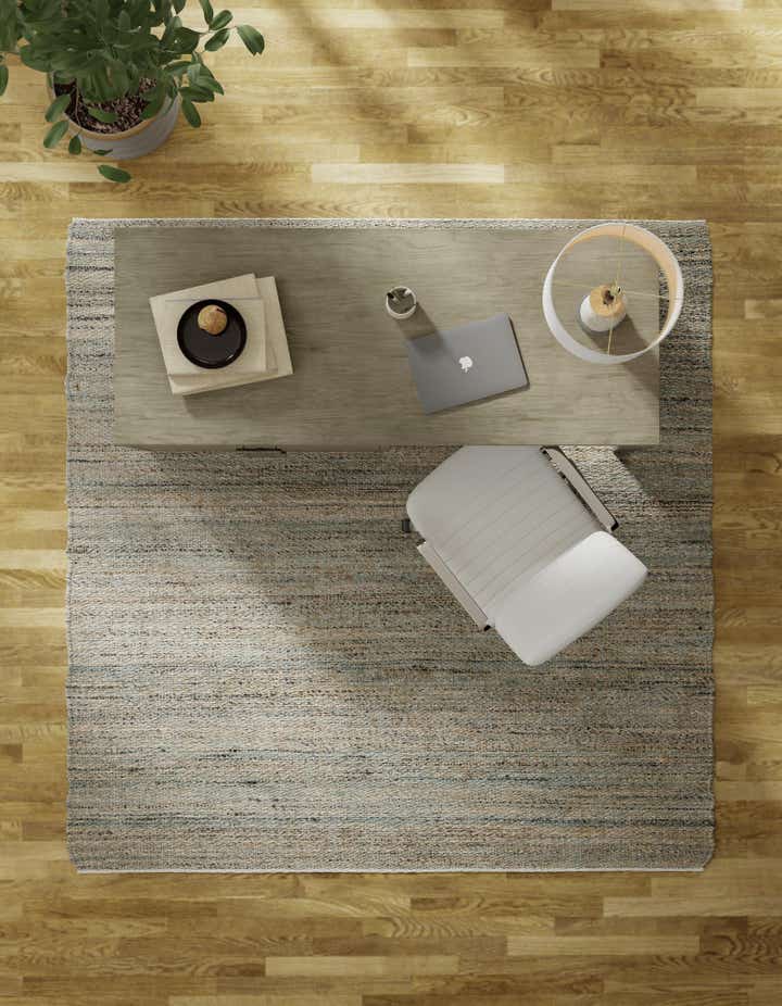 4' 1 x 4' 1 Hand Woven Palm Beach Jute Square Rug