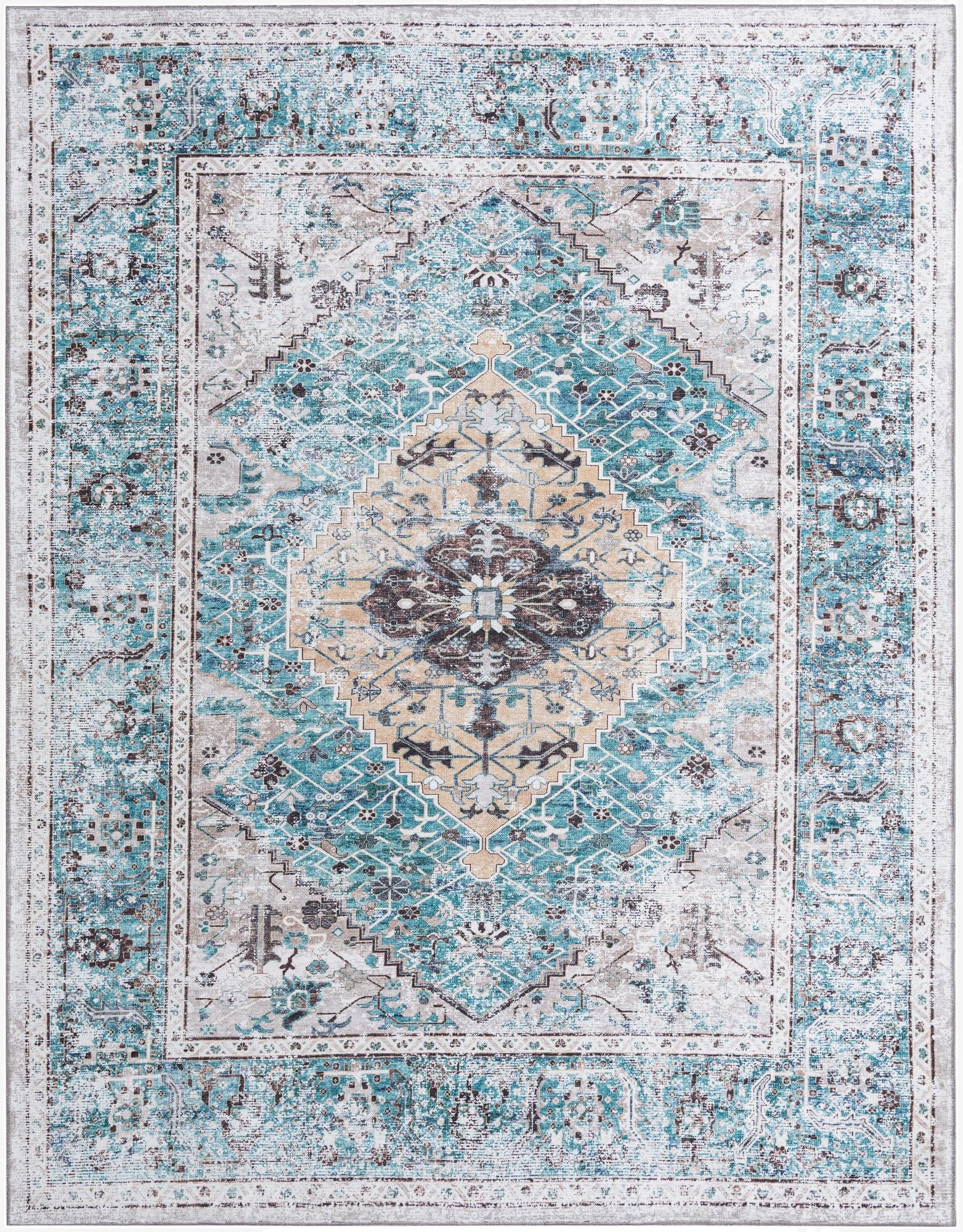Primary image  7' 10 x 10'  Washable Yara Rug