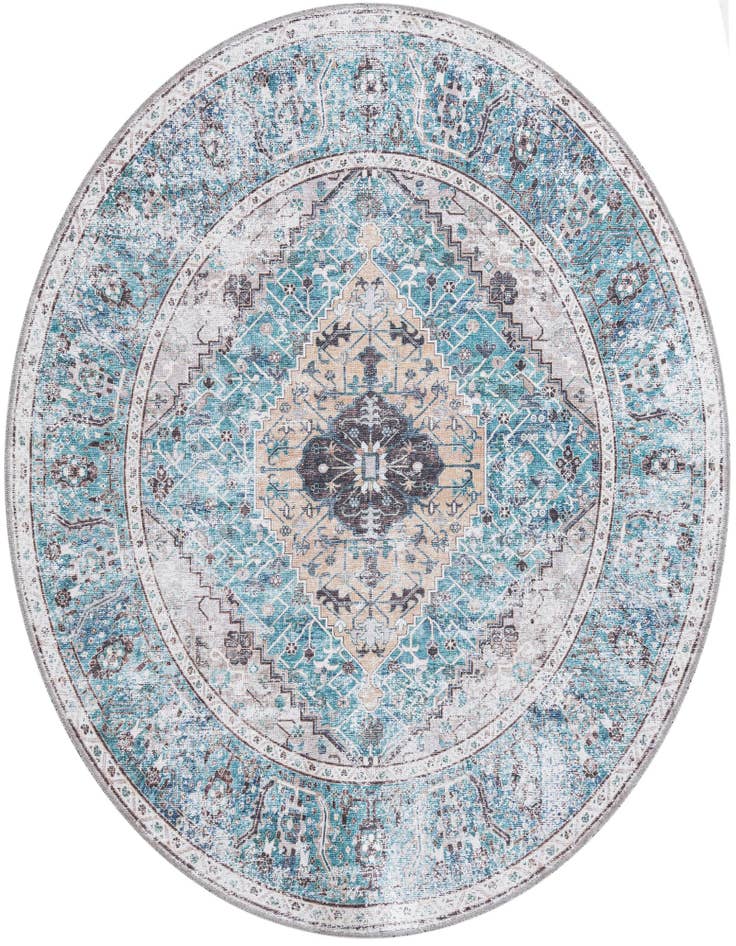 Detail image of 6' x 6' Washable Yara Round Rug