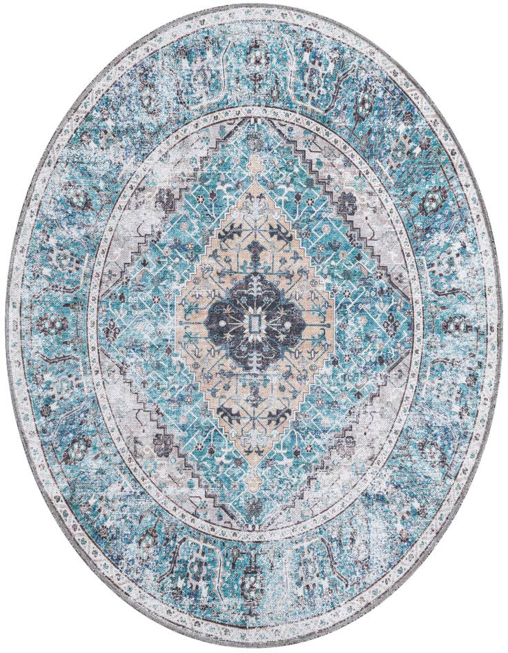 Detail image of 4' x 4' Washable Yara Round Rug