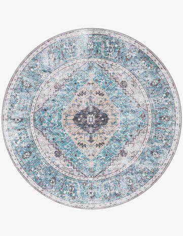 7' 10 x 7' 10 Washable Yara Round Rug