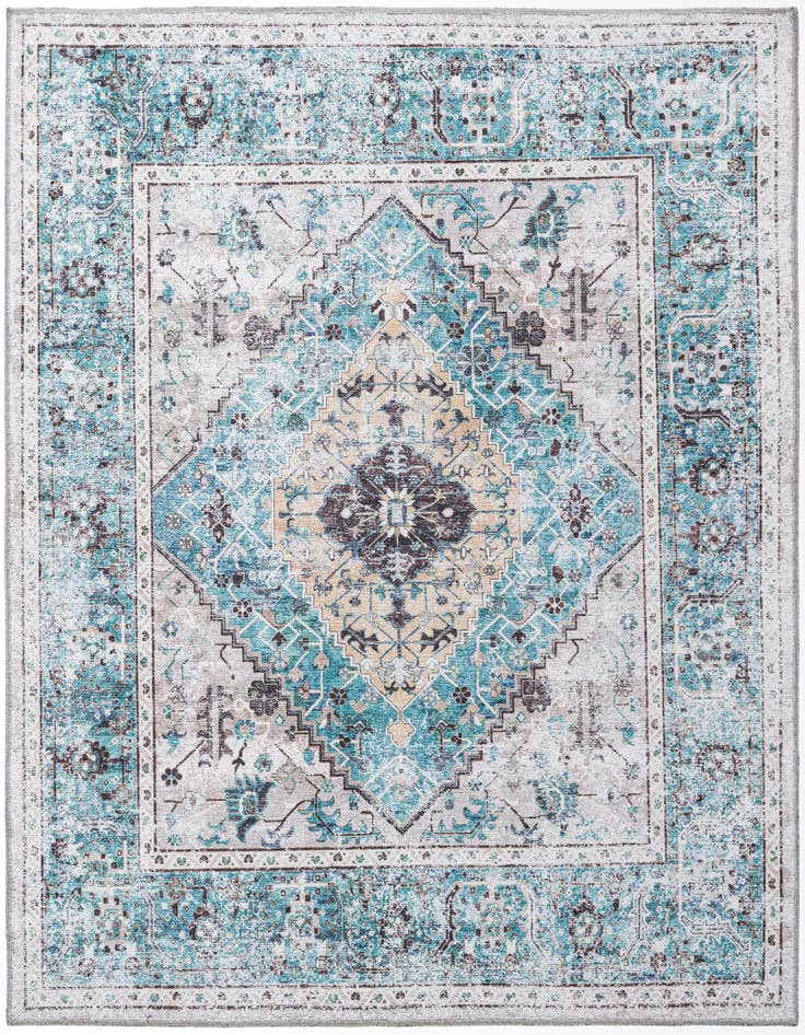 Detail image of 5' x 5' Washable Yara Square Rug