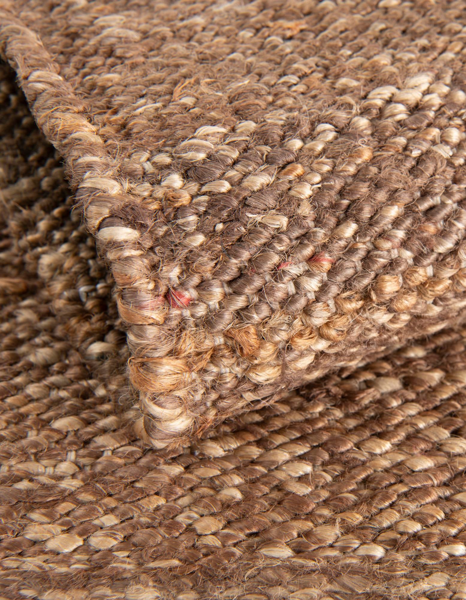 Custom Sepia Brown  Hand Woven Palm Beach Jute Rug
