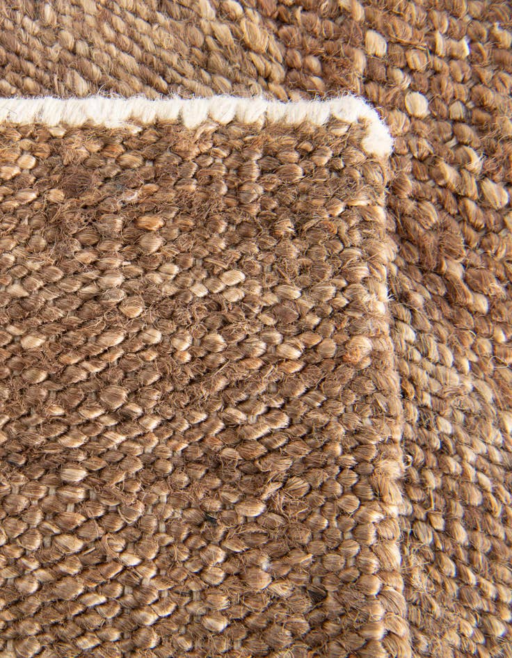 Detail image of Custom Sepia Brown Tejido a mano Palm Beach Jute Alfombra