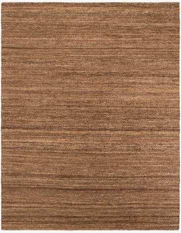 Sepia Brown Hand Woven Palm Beach Jute Rug