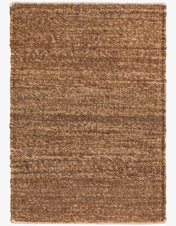 Sepia Brown Hand Woven Palm Beach Jute Rug