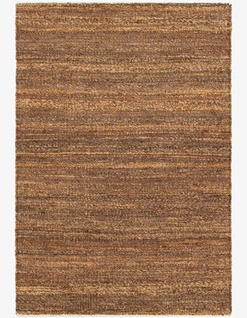 Sepia Brown Hand Woven Palm Beach Jute Rug