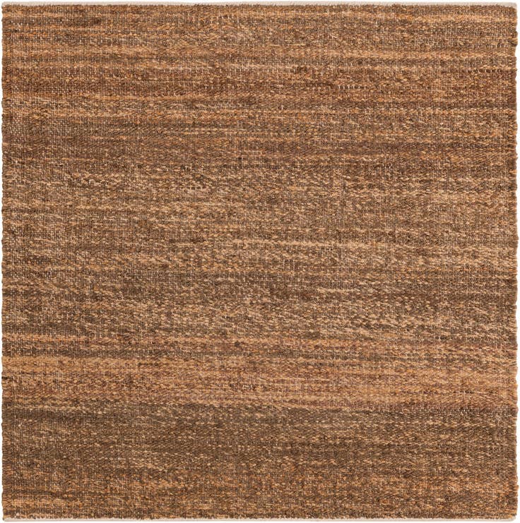 Detail image of 4' 1 x 4' 1 Hand Woven Palm Beach Jute Square Rug