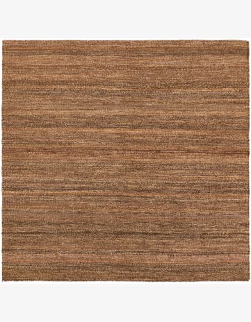 Sepia Brown Palm Beach Jute Square Rug