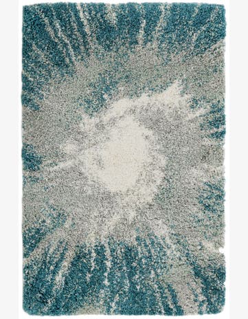 3' 3 x 5' 3 Shirley · Abstract Shag Rug, teal