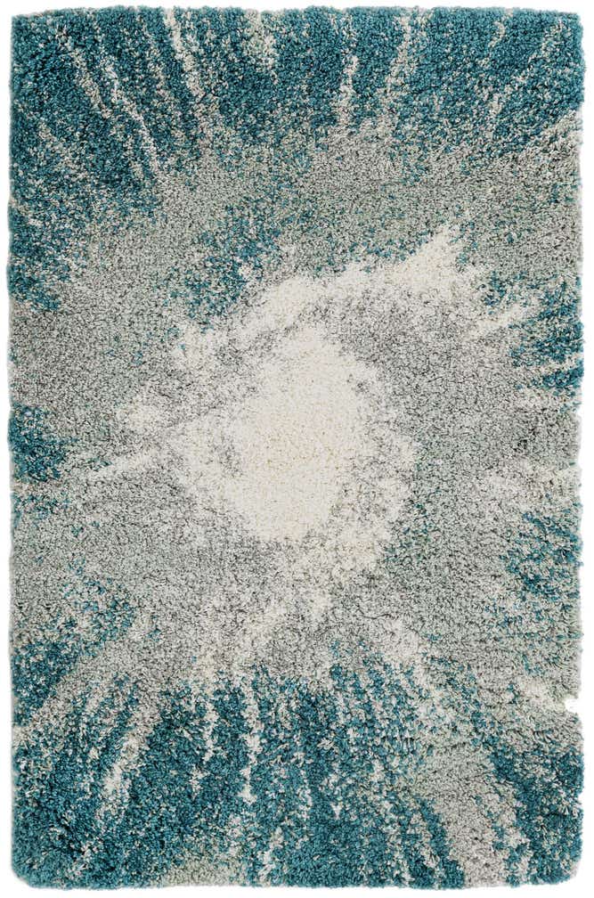 3' 3 x 5' 3 Shirley · Abstract Shag Rug, teal