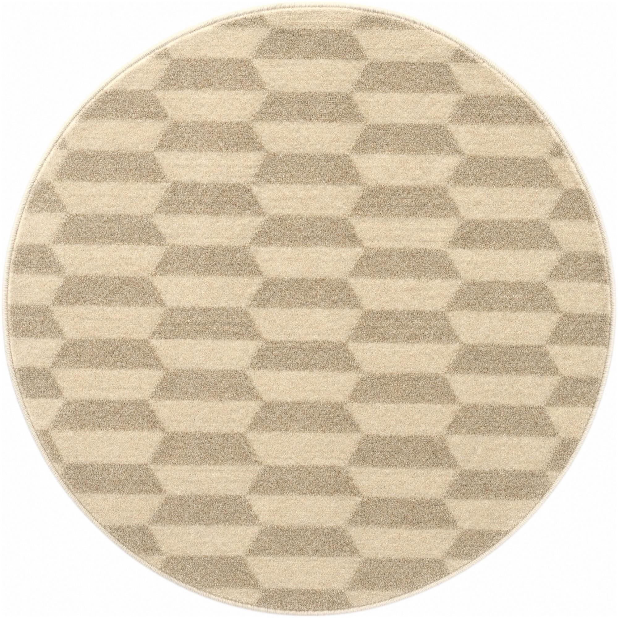 Sidney · Geometric rug, ivory and light brown