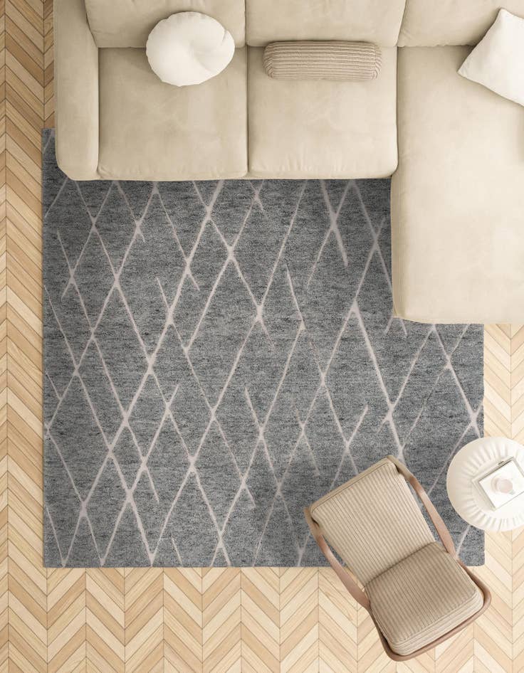 Detail image of 7' 10 x 7' 10 Atlas Moroccan Wool Square Rug