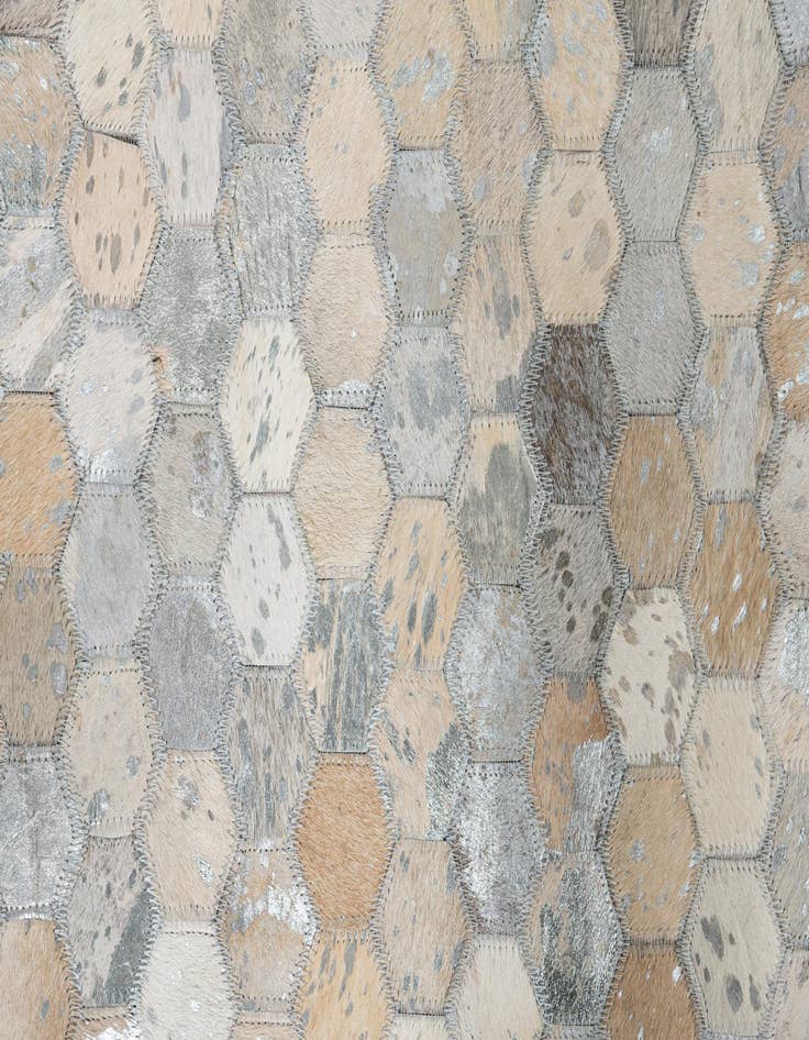 Detail image of 5' 2 x 7' 10 Cowhide Leather Rug