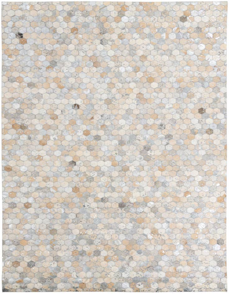 Detail image of 5' 2 x 7' 10 Cowhide Leather Rug