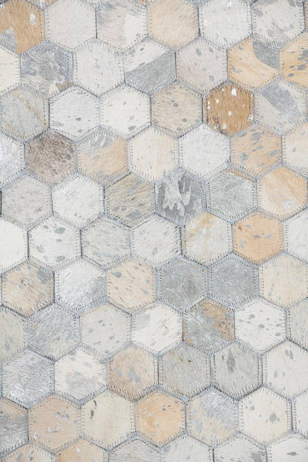 Detail image of 5' 1 x 7' 10 Cowhide Leather Rug