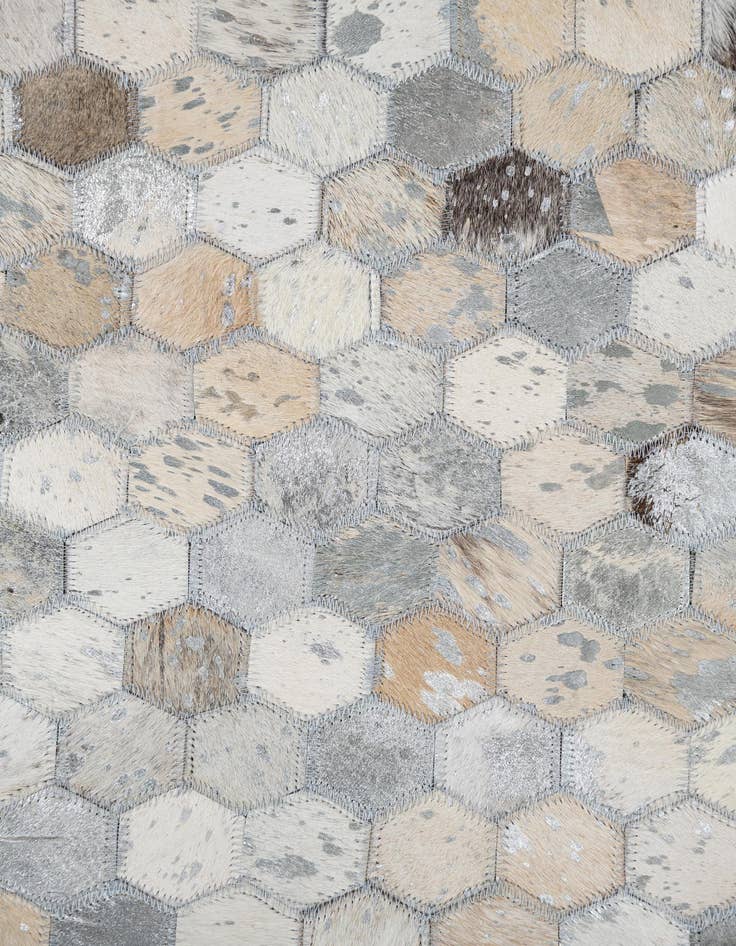 Detail image of 5' 1 x 7' 10 Cowhide Leather Rug